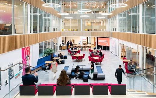 Reckitt colleagues work in various spaces across two floors at the Reckitt Hull office.